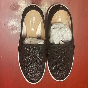 Fever Sole Black Glitter Women's Sneakers